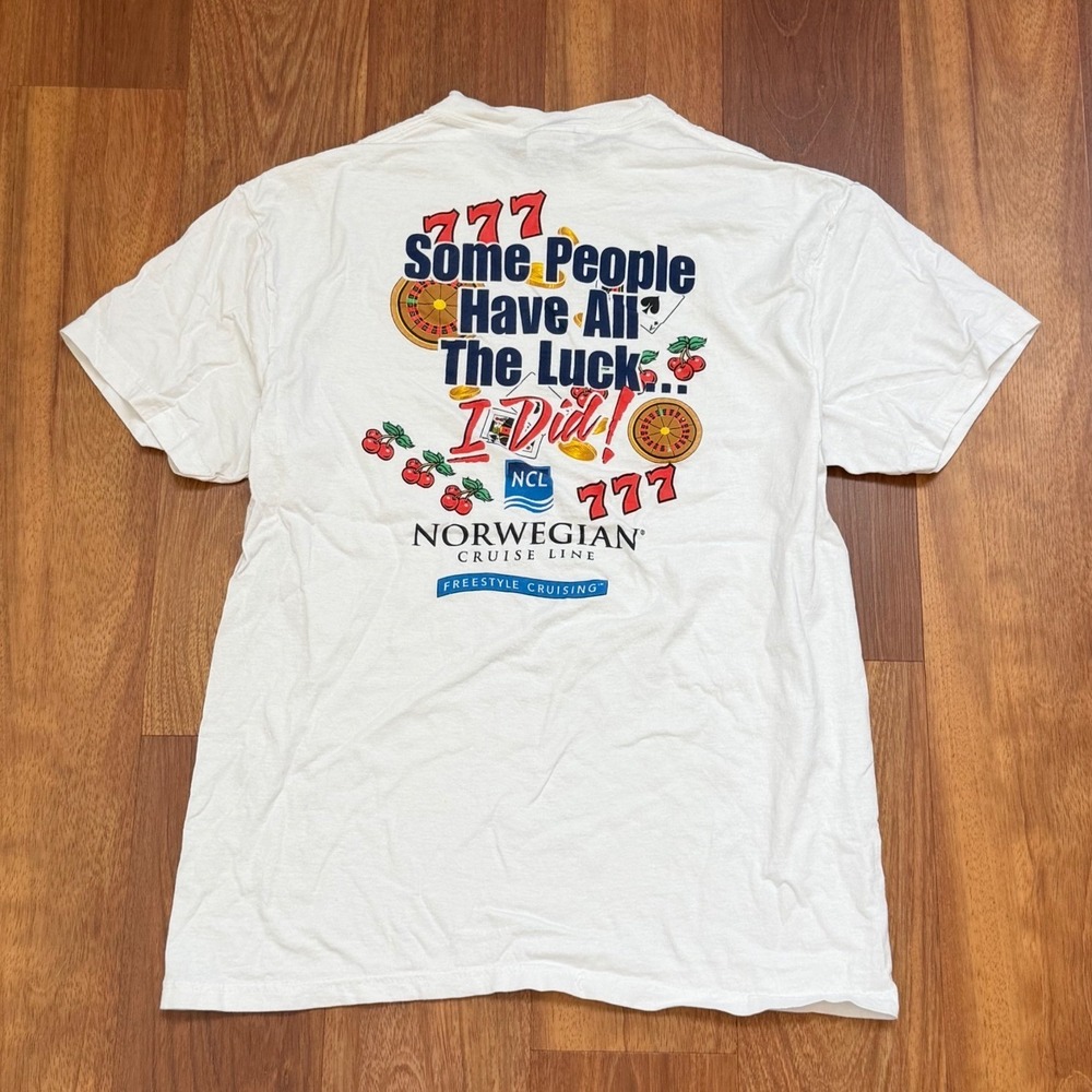 Norwegian Cruise Line Casino 777 Luck Graphic T-Shirt Men's Size Large